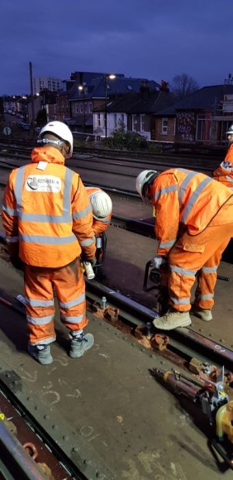 working-railway-track-at-night